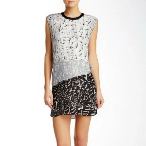 Helmut Lang Silk Annex Printed Mini Dress - Picture 2 of 15